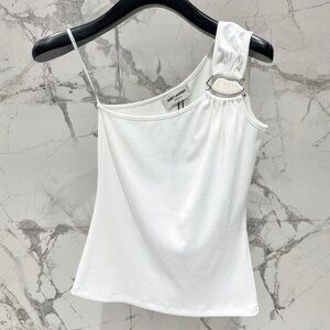 Yves Saint Laurent Irregular Off-The-Shoulder Sleeveless Vest